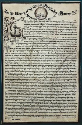 Facsimile Copy of Tribute to Archbishop Daniel Murray
