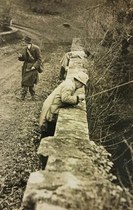 Fishermen on a bridge