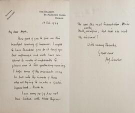 Letter from Rev. Hugh Jackson Lawlor to Douglas Hyde