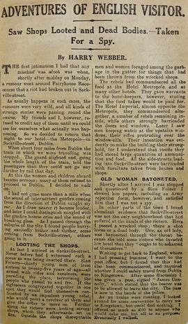 Adventures of an English Visitor / An account by Harry Webber
