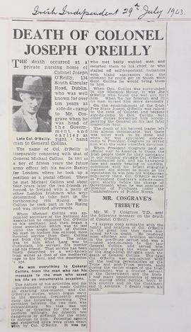 Death of Colonel Joseph O’Reilly