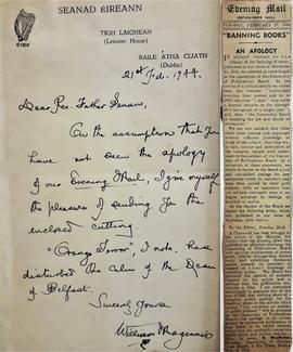 Letter from William Magennis