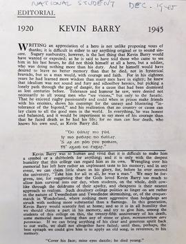 Kevin Barry Tribute