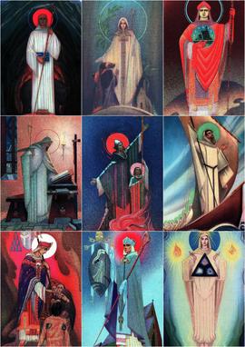 Postcard Prints of Irish Saints by Richard King