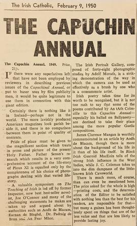 ‘Irish Catholic’ review of ‘The Capuchin Annual’ (1949)