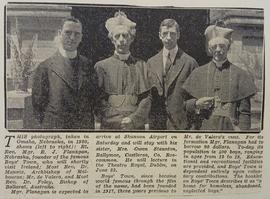 Éamon de Valera with Archbishop Daniel Mannix and Fr. E.J. Flanagan