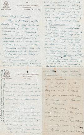 Letter from Fr. Augustine Hayden OFM Cap. to Elizabeth O’Farrell