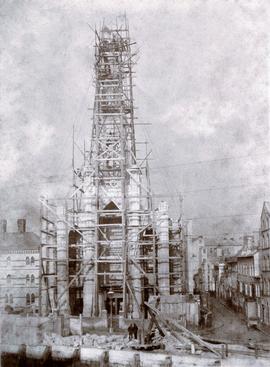 Construction of Spire and Portico of Holy Trinity Church