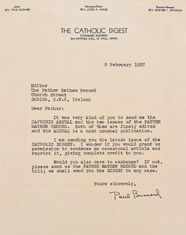 Letter from Fr. Paul Bussard