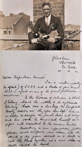 Letter from Micheál Ó Ciánain