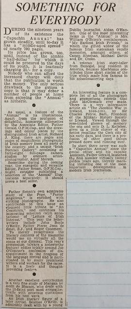 ‘Evening Herald’ review of ‘The Capuchin Annual’ (1949)