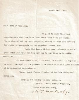Letters from Bishop William Mac Neely
