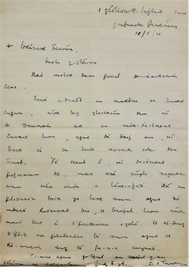 Letter from Seán Ó Cuirrín