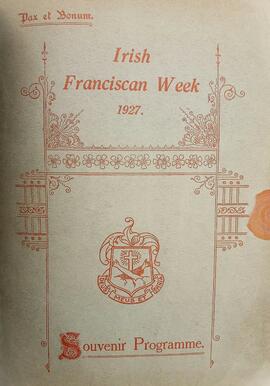 Souvenir Programme for Irish Franciscan Week