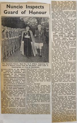 Nuncio inspects guard of honour