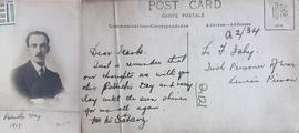 Card to Frank Fahy