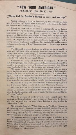 New York American / Tuesday, 16th May 1916