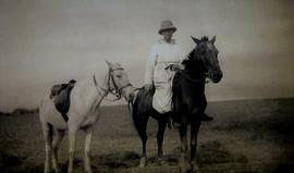 Fr. Killian Flynn OFM Cap. on horseback