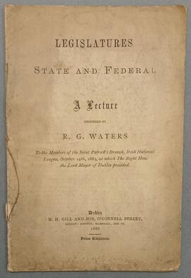 Legislatures / state and federal / a lecture