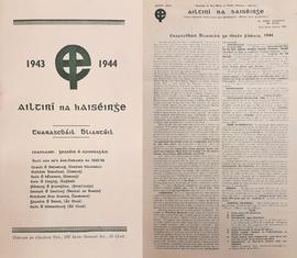 Flier for Ailtirí na hAiséirghe