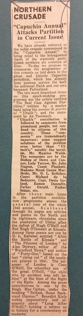 ‘The Waterford News’ review of ‘The Capuchin Annual’ (1943)