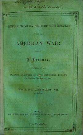 Reflections on some of the results of the late American war