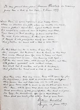 Poem for Frances Woodlock