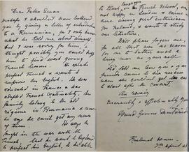 Letter from Maud Gonne MacBride