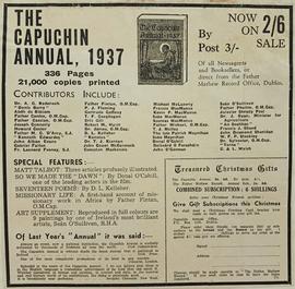 Advertisement for ‘The Capuchin Annual’ (1937)
