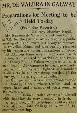 Éamon de Valera in Galway