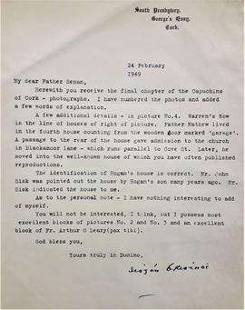 Letter from Fr. T.J. Walsh