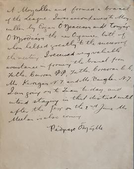 Note from Pádraig Ó Máille
