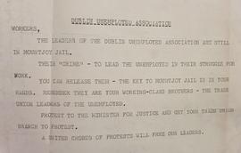 Dublin Unemployed Association Flier