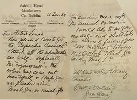 Letter from Grace Henry