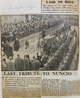 Last tribute to Nuncio