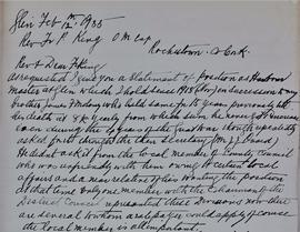Letter from Margaret Moloney