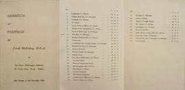 Catalogue of paintings for Frank McKelvey Exhibition
