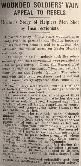Wounded Soldiers’ Vain Appeal to Rebels