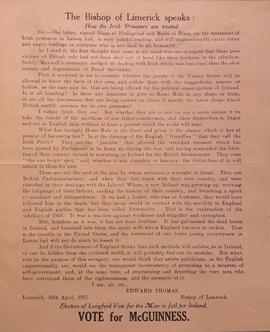 The Bishop of Limerick speaks: How the Irish prisoners are treated