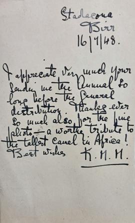 Letter from Kathleen M. Murphy