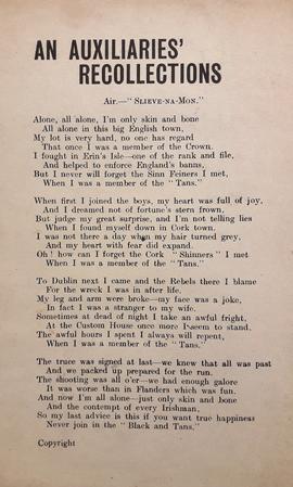 An Auxiliaries’ Recollections