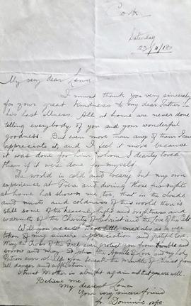 Letter to Lena May Murphy from Fr. Dominic O’Connor OFM Cap.