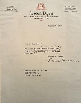 Letter from DeWitt Wallace