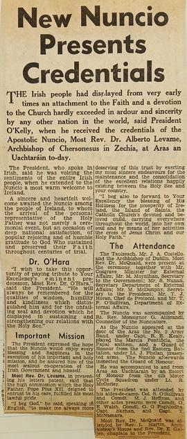 New Nuncio presents credentials