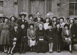 Fr. Virgilius Murtagh and Fr. Henry Anglin with choir members