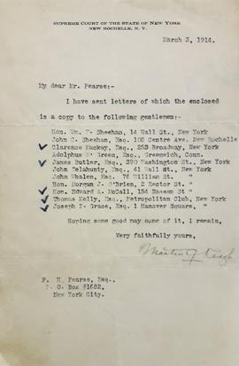 Letter to Patrick Pearse from Martin Jerome Keogh