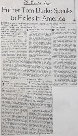 Father Tom Burke Speaks to Exiles in America