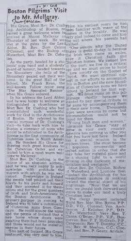 Boston Pilgrims visit Mount Melleray, County Waterford