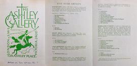 Flier for Exhibition of Irish Art at the Ashley Gallery, London