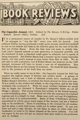 ‘Lourdes Messenger’ review of ‘The Capuchin Annual’ (1937)